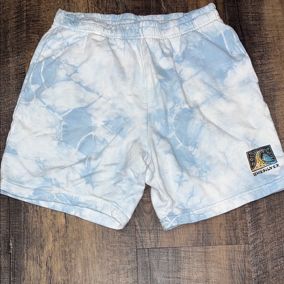 Men’s Quiksilver Light Blue Tie-Dye Shorts. Size Large - Picture 1 of 5